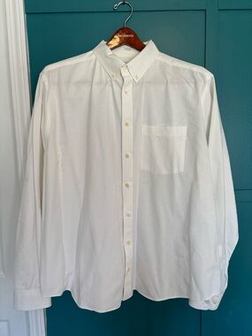 Goodfellow & Co White Button-Down Dress Shirt 100% Cotton Size XXL